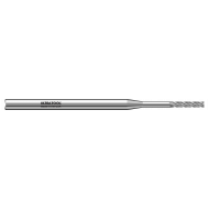 320MERSN .030” Diam., .150” LOC, .300 LBS, 3” OAL, 1/8” Shank 4 Flute Single End Square End Micro Extended Reach Carbide End Mill