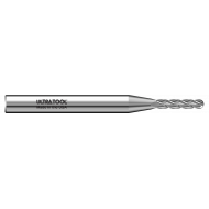 320MXLB 0.80mm Ø 4.00mm x 38mm x 3.0mm 4 Flute Ball Single End Extra Long Length Micro Carbide End Mill