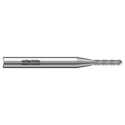 320MXLB 1.50mm Ø 7.50mm x 38mm x 3.0mm 4 Flute Ball Single End Extra Long Length Micro Carbide End Mill