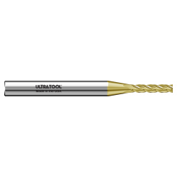 320MXLS .028 Ø .140 x 1.5 x 1/8 4 Flute Square Single End Extra Long Length Micro Carbide End Mill TiN