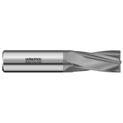 321S 1" Ø 1-3/8 x 4" x 1" 4 Flute Square Single End Slow Helix Carbide End Mill CVD Diamond