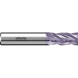 323S 1" Ø 1-1/2 x 4" x 1" 4 Flute Square Single End Variable Helix Carbide End Mill AlTiN