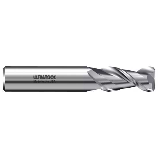 330ALR 1" Ø 1-7/8 x 4" x 1" 2 Flute .125 Radius Single End Specialty Carbide End Mill for Aluminum TiB2