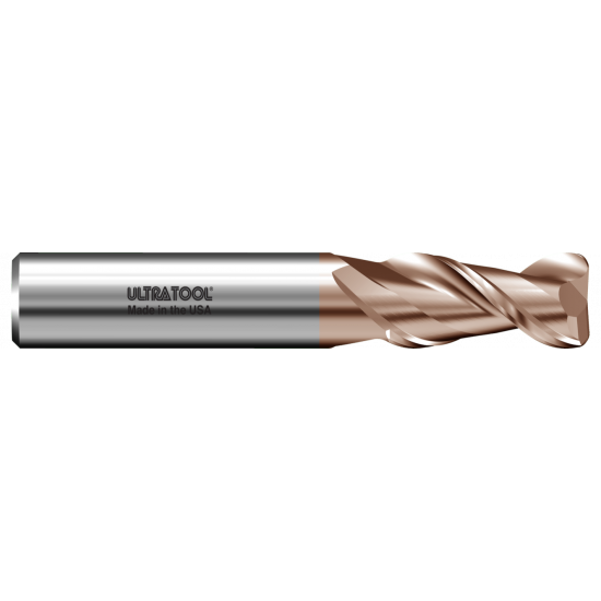 330ALR 1" Ø 1-7/8 x 4" x 1" 2 Flute .190 Radius Single End Specialty Carbide End Mill for Aluminum TiCN