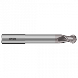 330MLB 3/4 Ø 1" x 8" x 3/4 2 Flute Ball Single End Extended Reach Carbide End Mill for Aluminum TiCN