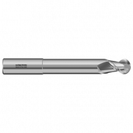 330MLB 3/8 Ø 1/2 x 4" x 3/8 2 Flute Ball Single End Extended Reach Carbide End Mill for Aluminum