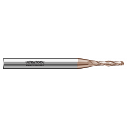 330MXLB .055 Ø .275 x 1.5 x 1/8 2 Flute Ball Single End Extra Long Length Micro Carbide End Mill TiCN