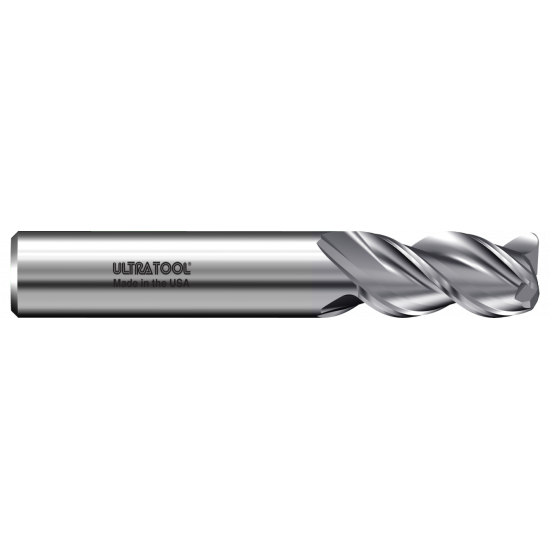 333ALR 6.0mm Ø 50mm x 100mm x 6.0mm 3 Flute 0.5mm Radius Single End Specialty Carbide End Mill for Aluminum TiB2