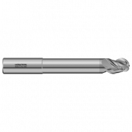 333MLB 1" Ø 1-1/4 x 6" x 1" 3 Flute Ball Single End Extended Reach Carbide End Mill for Aluminum TiB2