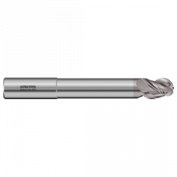 333MLB 1-1/2 Ø 2" x 8" x 1-1/4 3 Flute Ball Single End Extended Reach Carbide End Mill for Aluminum TiCN