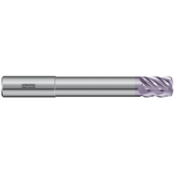 355MLR 5/8 Ø 3/4 x 4" x 5/8 5 Flute .060 Radius Single End Specialty Extended Reach Carbide End Mill AlTiN