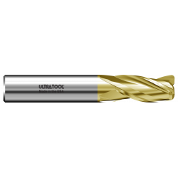 362R 25.0mm Ø 38mm x 100mm x 25.0mm 3 Flute 3.0mm Radius Single End Carbide End Mill TiN