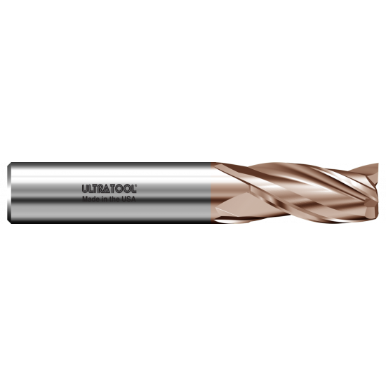 362S 1" Ø 1-1/2 x 4" x 1" 3 Flute Square End Single End Carbide End Mill TiCN