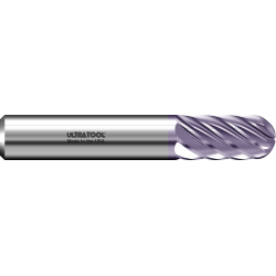 377B 1" Ø 4" x 7" x 1" 7 Flute Ball Single End Specialty Carbide End Mill AlTiN