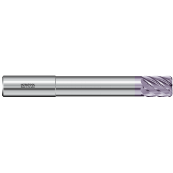 377MLR 3/4 Ø 1" x 8" x 3/4 7 Flute .030 Radius Single End Specialty Extended Reach Carbide End Mill AlTiN