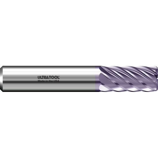 377R 1" Ø 1-1/2 x 4" x 1" 7 Flute ,030 Radius Single End Specialty Carbide End Mill AlTiN