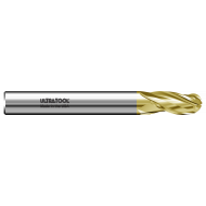 383B 1" Ø 2" x 6" x 1" 3 Flute Ball End Single End Carbide End Mill TiN