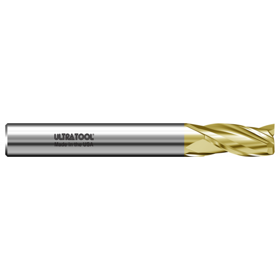 383S 1" Ø 4" x 6" x 1" 3 Flute Square End Single End Carbide End Mill TiN