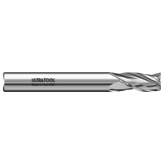 383S 3/8 Ø 1-1/8 x 3" x 3/8 3 Flute Square End Single End Carbide End Mill