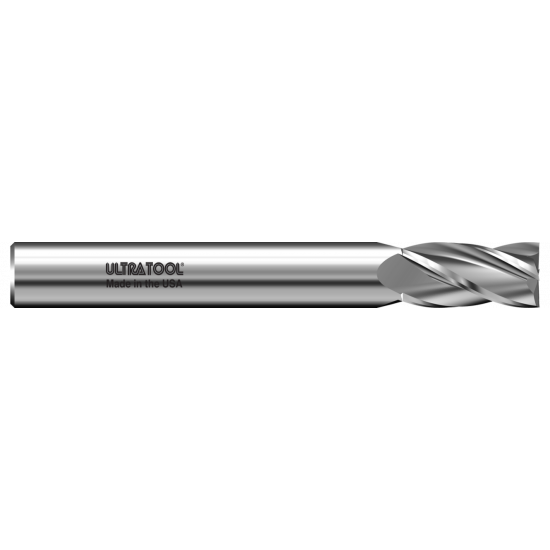 384S 3/8 Ø 1-1/8 x 3" x 3/8 4 Flute Square End Single End Carbide End Mill