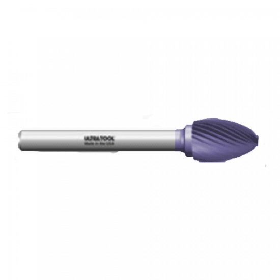 MSE-51 Cut # 1 Egg Shape Carbide Burr TiAlN